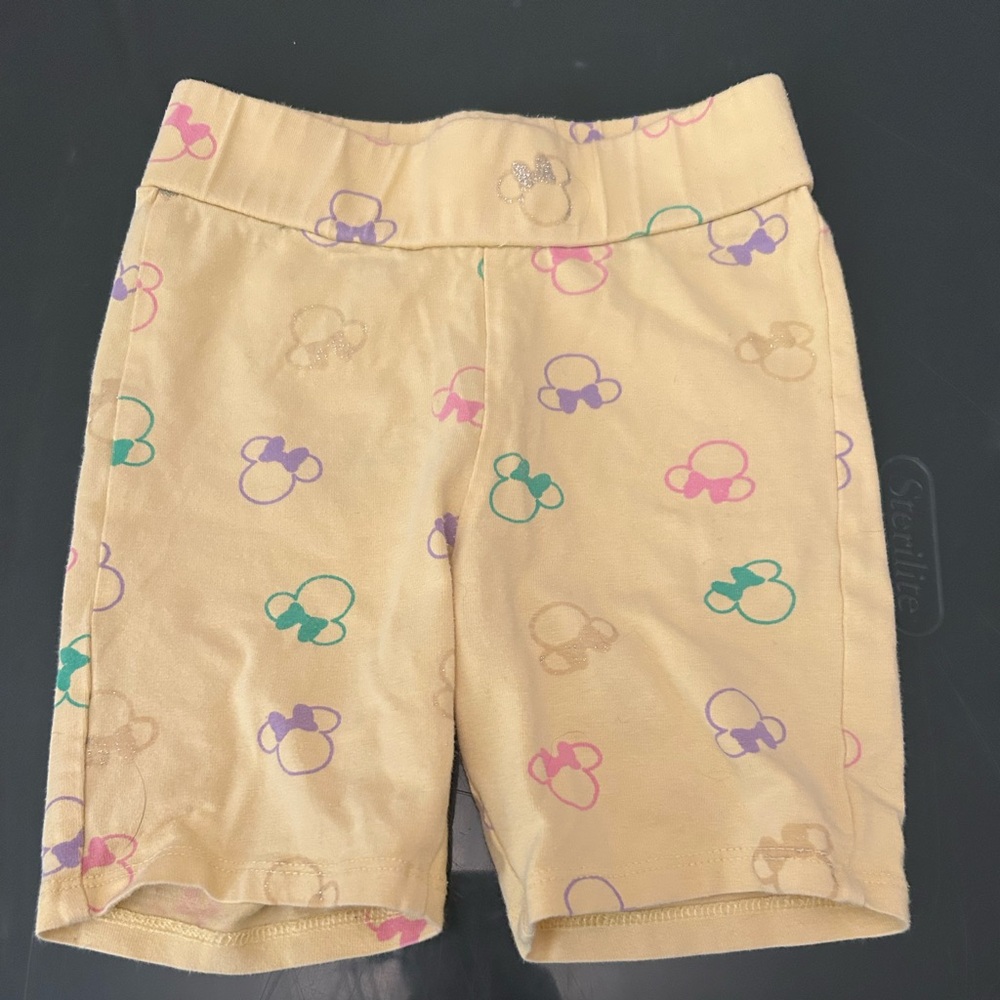 Baby Gap Disney 3T Girls Yellow Minnie Mouse Organic Cotton Shorts